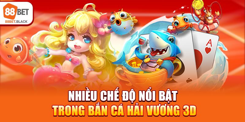 Nhiều chế độ nổi bật trong Bắn Cá Hải Vương 3D